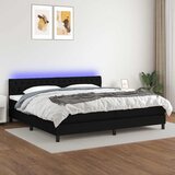  box spring s madracem LED crni 200x200 cm od tkanine | shoptok.hr