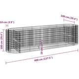  Gabionska povišena gredica od pocinčanog željeza 400x100x100 cm | Eponuda.ba