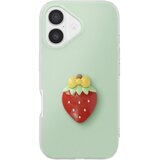 AVIZAR Ovitak za iPhone 16 s 3D motivi jagode, Zelena, (5000273914) | Shoptok.si