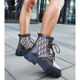 Gemre Brown ankle boots with decorative inscriptions Madelene | ePonuda.com