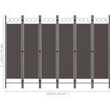 Sobna pregrada sa 6 panela antracit 240 x 180 cm | Eponuda.com