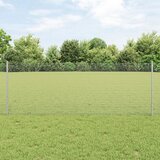 vidaXL zavarena žičana ograda s 44 U postovima srebrna 0.8x100 m čelik Cijene