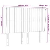  Uzglavlje s ušima svjetlosivo 147x23x118/128 cm od tkanine | shoptok.hr