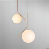 Toolight Stropna viseća svjetiljka Staklena kugla bijelo G106-1W Gold White | shoptok.hr