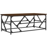 Maison Chic Klubska mizica - kavna mizica - Nizka mizica rjav hrast 100x50x40 cm inženirski les, (21755344) | Shoptok.si