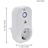 Eglo 97936 - Pametna utičnica Connect plug PLUS 2300W SCHUKO Bluetooth | Eponuda.com
