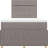  Krevet s oprugama i madracem smeđesivi 120 x 200 cm od tkanine | shoptok.hr