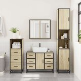  3-dijelni set kupaonskog namještaja boja hrasta sonome drveni | shoptok.hr