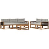 Set vanjskih sofa s jastukom 6 pcs Prirodna i Svjetlosiva | Eponuda.com