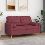 vidaXL Ukrasni jastuci 2 kom crvena boja vina Ø 15 x 50 cm od tkanine Cijene