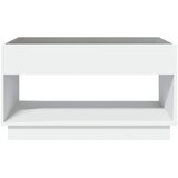  Stolić za kavu s beskonačnim LED svjetlima bijeli 90x50x50 cm | shoptok.hr