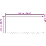  Čipkasta zavjesa sa zavjesama Bijelo 200 x 500 cm Poliester | shoptok.hr
