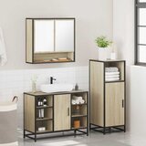  3-dijelni set kupaonskog namještaja boja hrasta sonome drveni | shoptok.hr