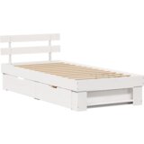 vidaXL krevetna konstrukcija bijelo 75 x 190 cm čvrsta borova drva | shoptok.hr