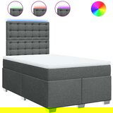 vidaXL Krevet s oprugama i madracem tamnosivi 120 x 200 cm od tkanine | shoptok.hr