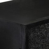  Komoda crna 60 x 30 x 120 cm od masivnog drva bagrema i manga | shoptok.hr