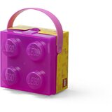 Lego kutija za užinu sa ručkom: Prozirno ljubičasta | Eponuda.com