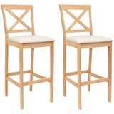  Barska stolica 2 pcs Prirodna i bež | shoptok.hr