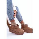 Boto Suede Snow Boots On Platform Dark Beige Corcoran | shoptok.hr