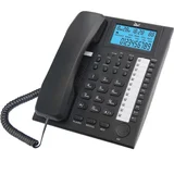 Meanit Telefon analogni, stolni, LCD zaslon, crni - ST200 Black