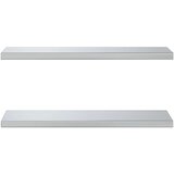  Zidne police 2 kom 75x23,5 cm srebrne nehrđajući čelik | shoptok.hr