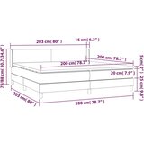  Krevet s oprugama i madracem krem 200x200 cm od umjetne kože | shoptok.hr