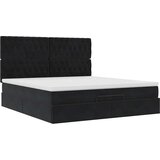 vidaXL Otomanski okvir kreveta s madracima crni 200x200cm baršunasti | shoptok.hr