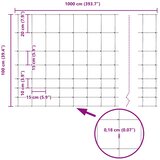  Divlja ograda Vruće pocinčano 1000 x 100 x 0,18 cm Željezo | shoptok.hr