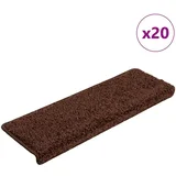 Otirači za stepenice 20 kom 65 x 21 x 4 cm smeđi