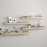 Maison Chic 4 kosi Stenske Police - Viseče police barva hrasta 80x23,5x3,8 cm MDF, (21794102) | Shoptok.si