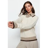 TRENDYOLMILLA ženski duks TWOAW24KZ00369, taupe-bež | Eponuda.com