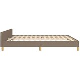  Posteljni okvir z vzglavjem taupe 160x200 cm blago, (20906698) | Shoptok.si