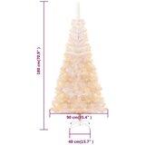  Umjetno božićno drvce s obojenim vrhovima bijelo 180 cm PVC | Shoptok.si