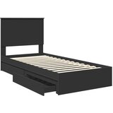  Krevet s od storage Crna 90 x 190 cm Konstruirano drvo | shoptok.hr
