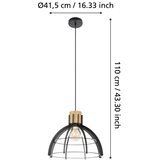Eglo 43769 - viseći luster na sajli stillington 1xE27/40W/230V crna | Eponuda.com