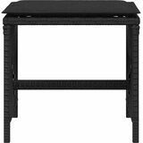  Vrtni stolci s jastucima 4 kom crni 41x41x36 cm od poliratana | Eponuda.ba