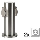  Brilagi - Spoljašnji stub sa utičnicama PILLAR 2Z SCHUKO 230V IP44 mat hrom | Eponuda.com