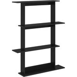  Polica zidna Crna 100 x 20 x 126 cm Konstruirano drvo | Shoptok.si