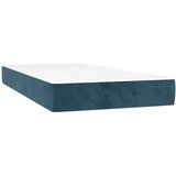 Box spring krevet s madracem tamnoplavi 90x190 cm baršunasti | shoptok.hr