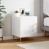 vidaXL Nočna omarica visok sijaj bela 40x40x50 cm inženirski les | Shoptok.si