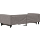  Dnevni krevet na razvlačenje smeđesivi 90 x 200 cm od tkanine | shoptok.hr