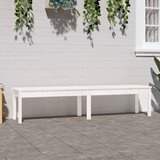 vidaXL Vrtna klop dvosed bela 203,5x44x45 cm trdna borovina Cene