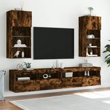 TV ormarić s LED svjetlima boja dimljenog hrasta 40,5x30x90 cm | shoptok.hr