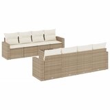 Maison Chic Seti vrtnega pohištva - Vrtna garnitura 9-delna z blazinami bež poli ratan, (21797017) | Shoptok.si