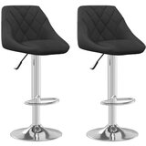 Furnova Barski stolčki 2 kosa črn žamet, (21949188) | Shoptok.si