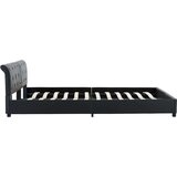  Okvir za krevet od umjetne kože crni 180 x 200 cm - Crna 180 x 200 cm | shoptok.hr