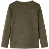  Dječja majica dugih rukava tamna kaki prošarana 116 | shoptok.hr