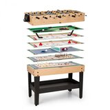 OneConcept Game-Star, stol za igranje, 37 igara, multigame, pretinac za odlaganje, MDF | shoptok.hr