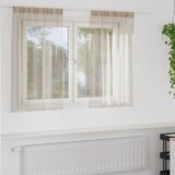 vidaXL Zavjese sa zavjesama 2 pcs Pijesak 140 x 140 cm Poliester | shoptok.hr