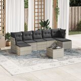 vidaXL 8-dijelni set vrtnih sofa od poliratana s jastucima svjetlosivi | shoptok.hr